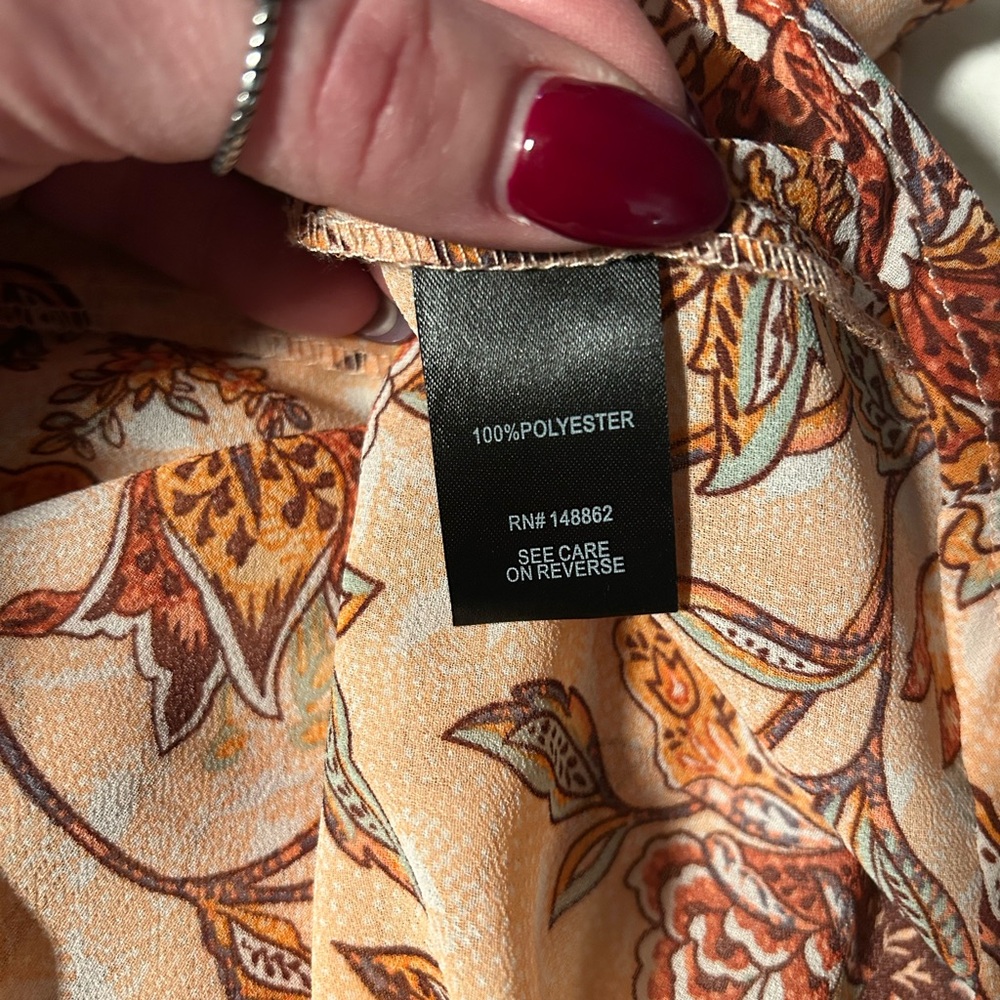 Like New Torrid Outlander Lexie Floral Chiffon Hi-Lo Babydoll Tunic - Picture 10 of 16